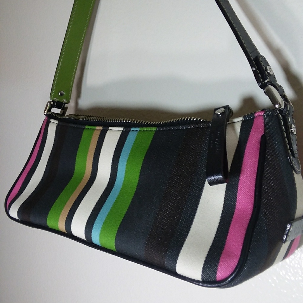 Kate spade vintage striped shoulder bag